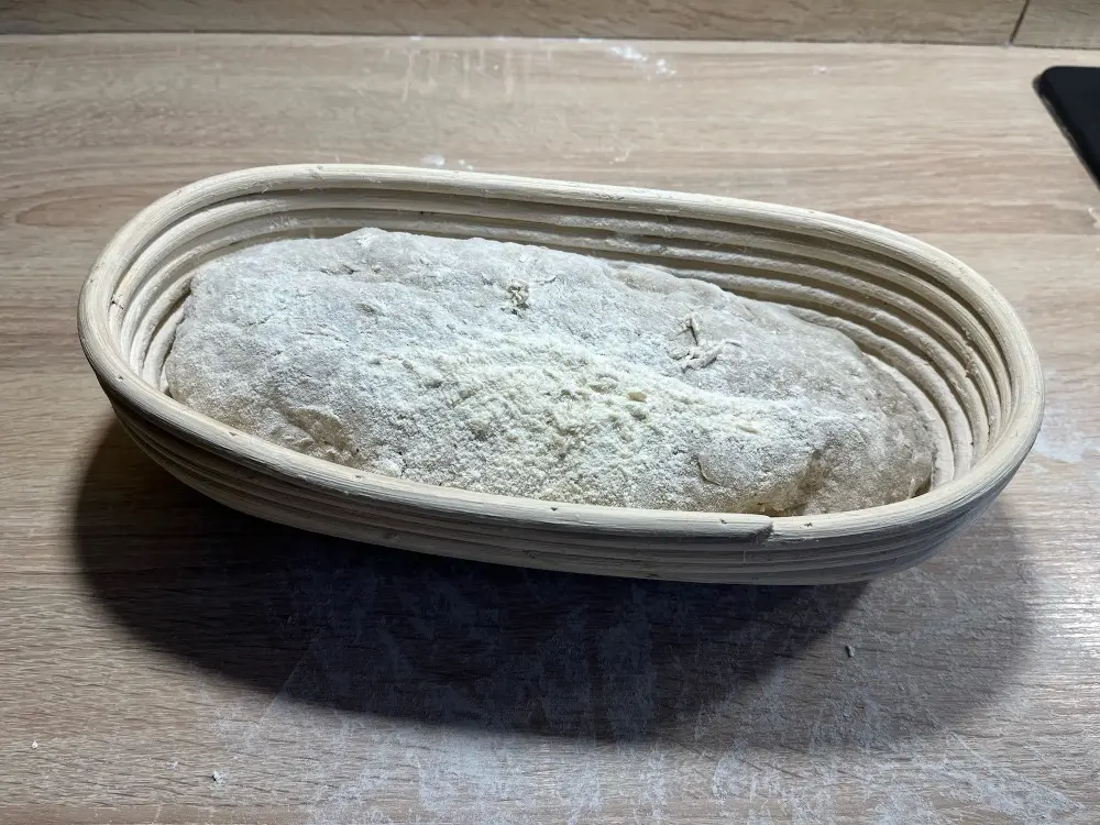 In the fermentation basket.